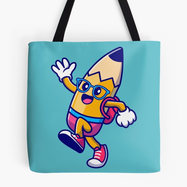 Item preview, Cute pencil waving hand cartoon icon designed and sold by bhavdip.
