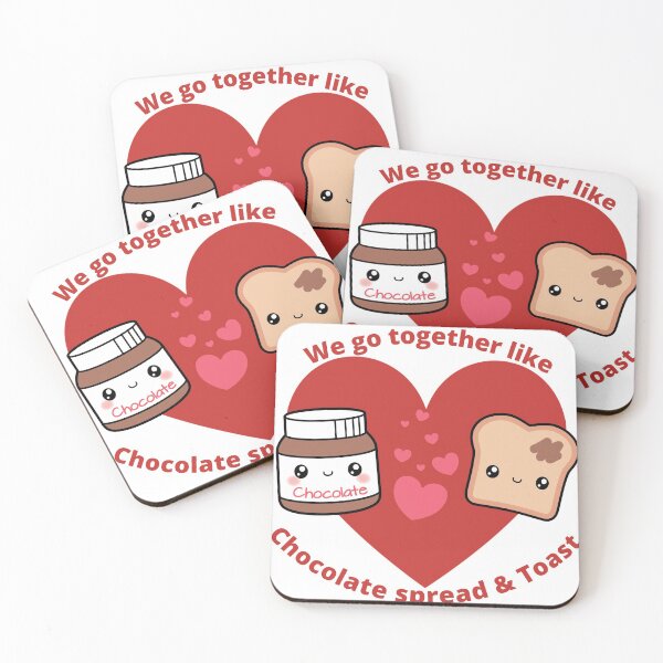 Item preview, Unspecified chocolate hazelnut spread & Toast Valentines Anniversary designed and sold by shyflamingo.