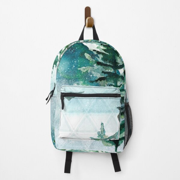 Item preview,   Winter geometric design with green watercolors trees and birds  designed and sold by InnaMGraphic.