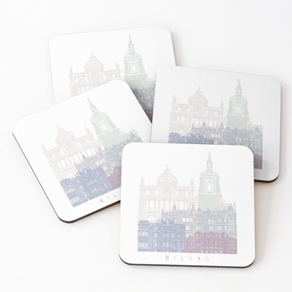 Item preview, BILBAO SKYLINE POSTER PASTEL designed and sold by paulrommer.