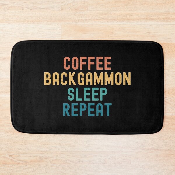 Item preview, Coffee Backgammon Sleep Repeat - Funny Backgammon & Coffee Gift designed and sold by kindxinn.