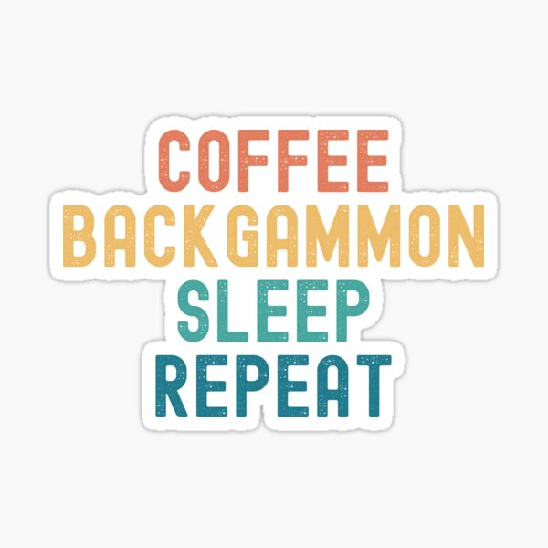 Item preview, Coffee Backgammon Sleep Repeat - Funny Backgammon & Coffee Gift designed and sold by kindxinn.