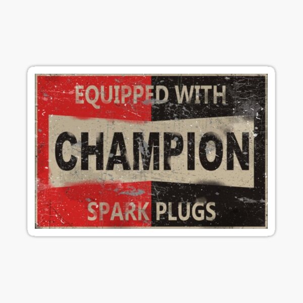 Champion vintage sign Sticker