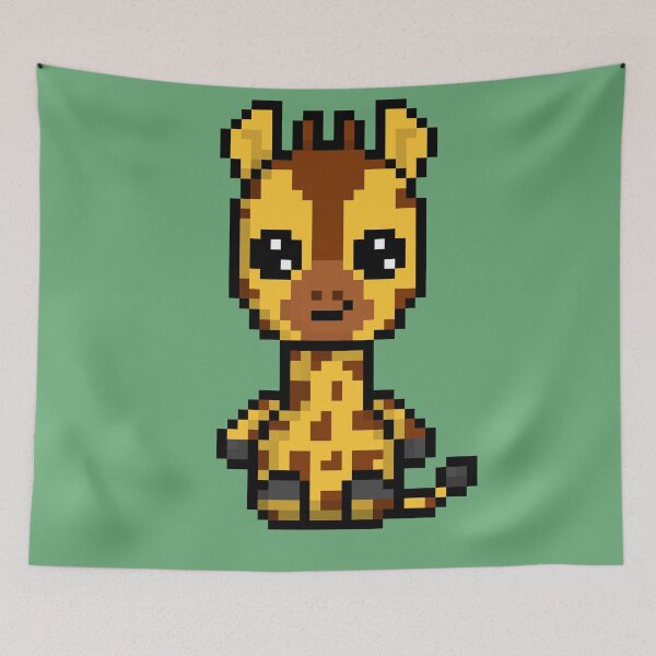 Item preview, Cute Giraffe (Chibi Pixel Animal Character) designed and sold by Pixe11y.