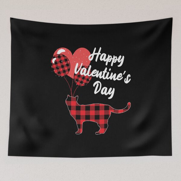 Item preview, Happy Valentines Day Plaid Cat designed and sold by Wheeler-Styl3.