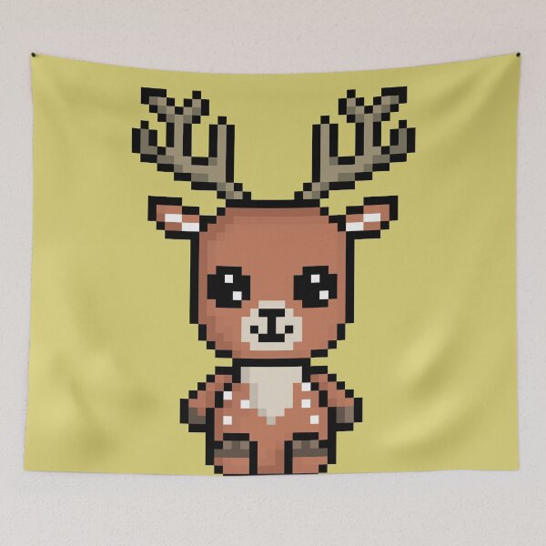 Item preview, Cute Stag (Chibi Pixel Animal Character) designed and sold by Pixe11y.