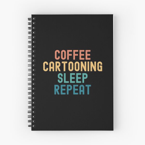 Item preview, Coffee Cartooning Sleep Repeat - Funny Cartooning & Coffee Gift designed and sold by kindxinn.
