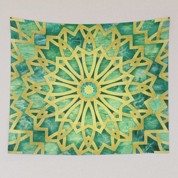 Item preview, Emerald Green Geometric Abstract  designed and sold by Pretty-Bird.