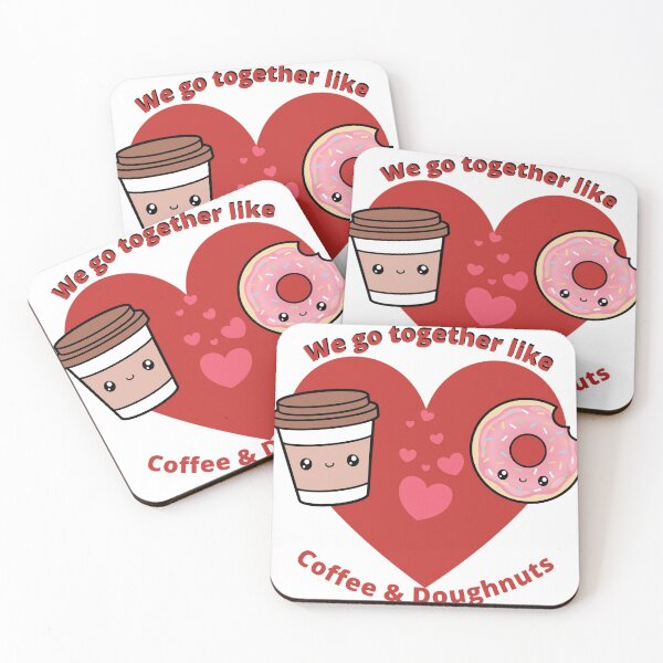 Item preview, Coffee & Doughnuts Valentines Anniversary designed and sold by shyflamingo.