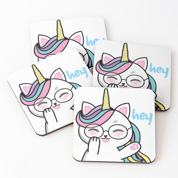 Item preview, cat says hey designed and sold by qofebean.