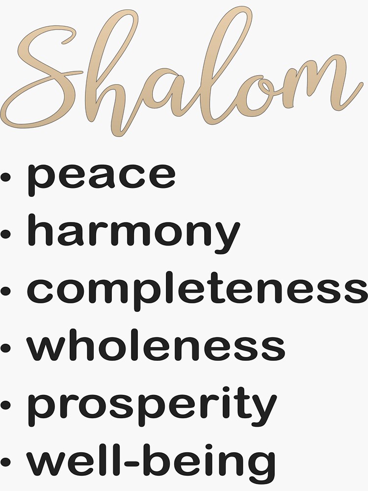 Shalom Meaning 