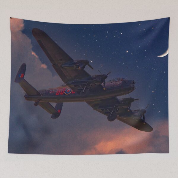 Item preview, RAF Avro Lancaster Bomber in Moonlight Sky designed and sold by Martyn R Arnold Fine Art Nature & Landscape Photography.