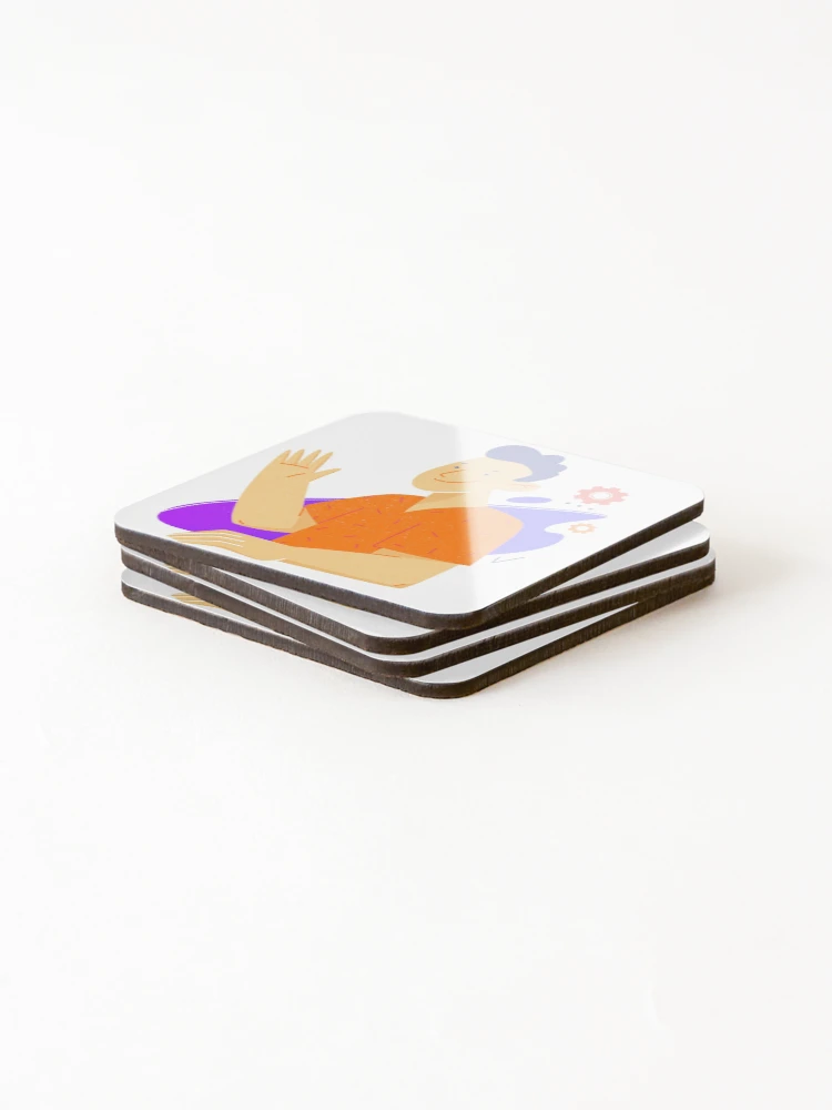 Thumbnail 4 of 5, Coasters (Set of 4), hello designed and sold by VerSy.