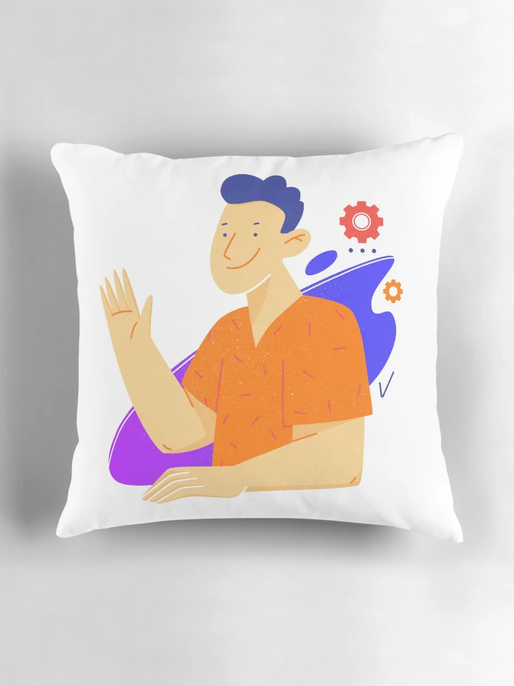 Thumbnail 3 of 4, Pillow, hello designed and sold by VerSy.