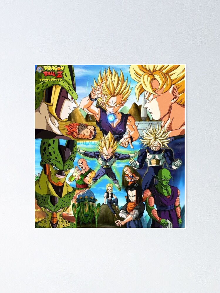 android saga poster, dragon ball z poster, anime poster