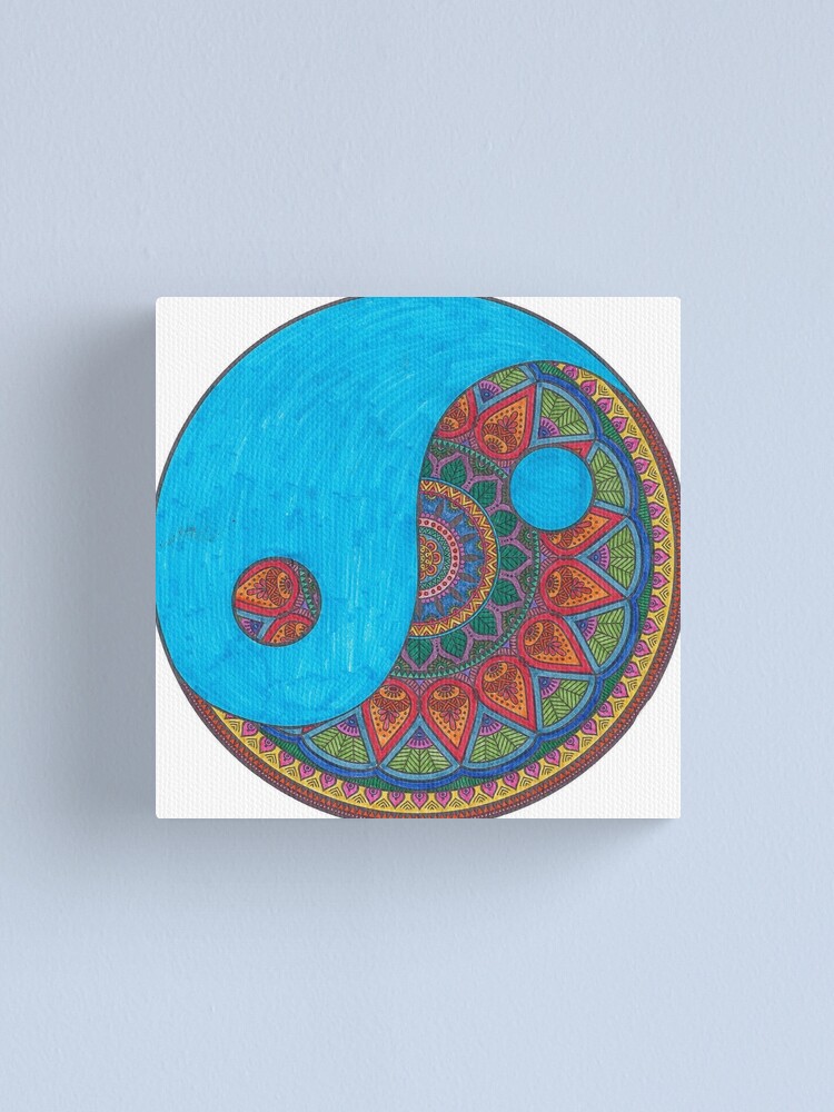 Yin Yang Mandala Canvas Print By M4rg1 Redbubble