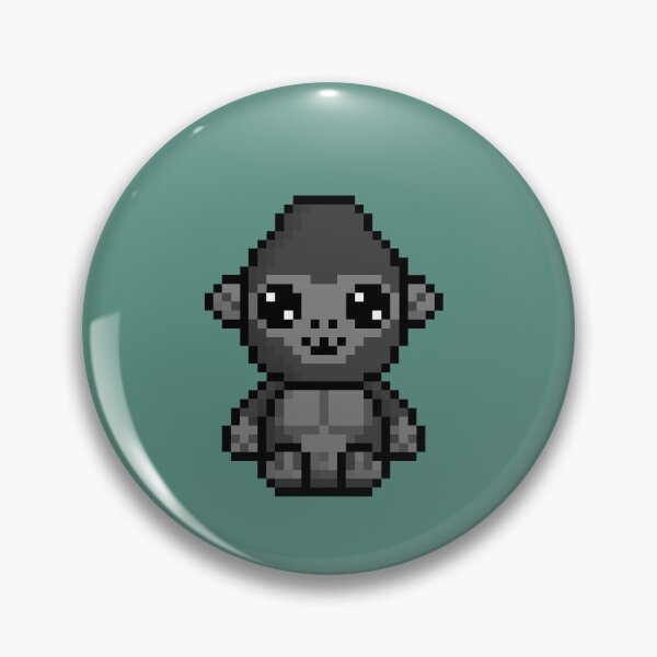Item preview, Cute Gorilla (Chibi Pixel Animal Character) designed and sold by Pixe11y.