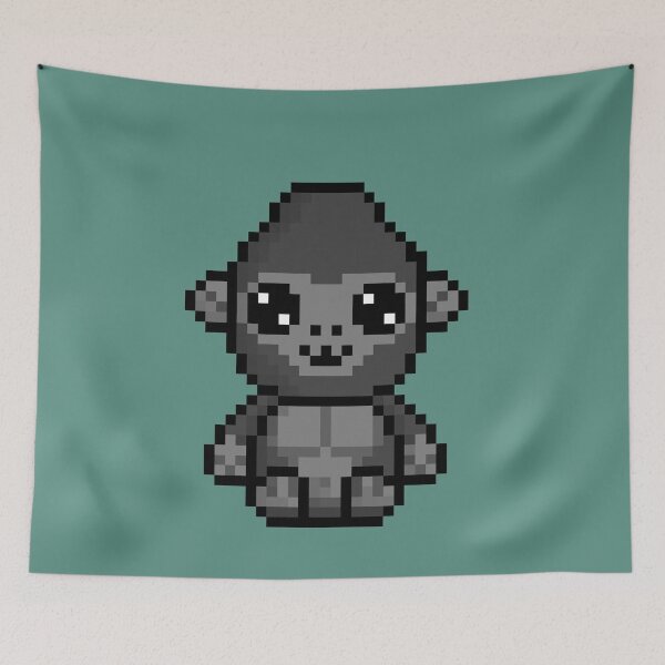 Item preview, Cute Gorilla (Chibi Pixel Animal Character) designed and sold by Pixe11y.