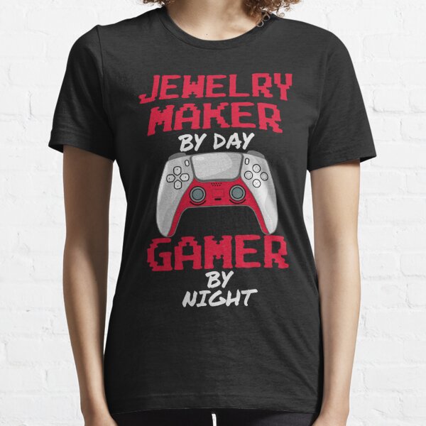 Bling Console Game Addict Funny Youth Boy's Tshirt Gold Chain Gamer 
