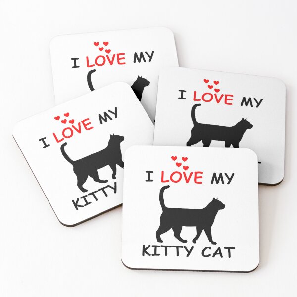 Item preview, I love my Kitty Cat Design with White Background designed and sold by DeYoungFashion.