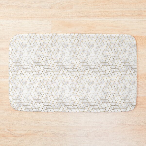 Item preview, Triangle mod gold marble  white  designed and sold by Milatoo.