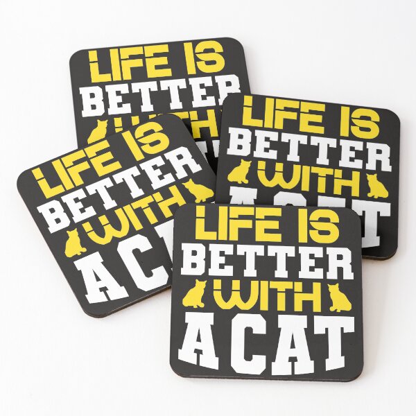 Item preview, LIFE IS BETTER WITH A CAT designed and sold by BLKHAS.