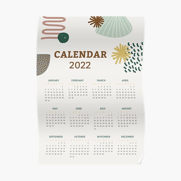 "2022 Calendar - Memphis 2022 monthly calendar" Poster for Sale by