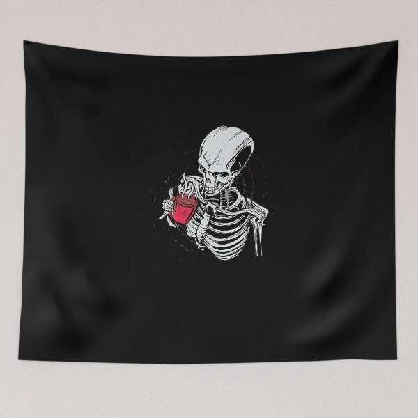 Item preview, Halloween Coffee Lover Funny - Skeleton Drinking Coffee Premium T-Shirt designed and sold by shop   luisant.