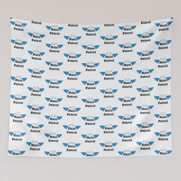 Item preview, Halo Patrol negro sobre azul designed and sold by Coolcat101s.