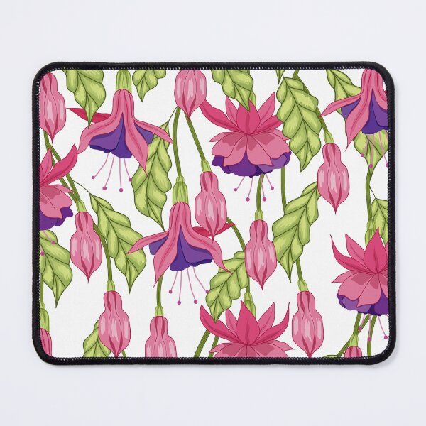 Item preview, Fuchsia Flowers Pattern designed and sold by Ayesha Saleem.
