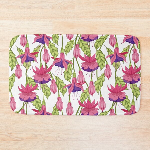 Item preview, Fuchsia Flowers Pattern designed and sold by Ayesha Saleem.