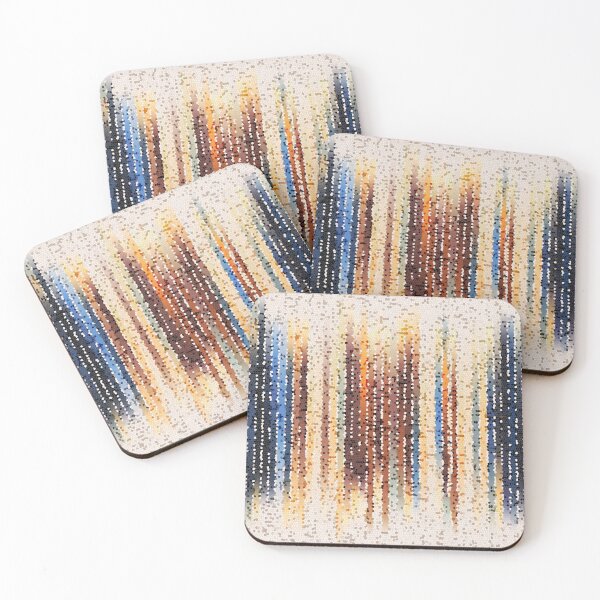 Item preview, Vertical stripes, colorful, white, blue, terracota designed and sold by Svitac.