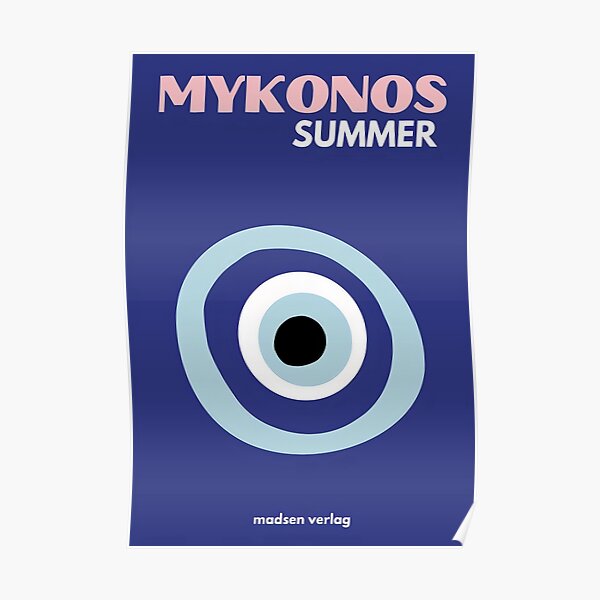 Impression d'été de Mykonos Poster