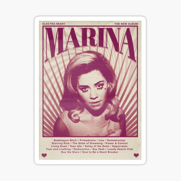 Vista previa del artículo con la obra «Marina Electra Heart Retro», diseñado y vendido por lgsketches.