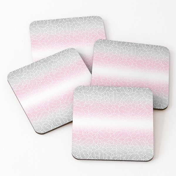 Item preview, Ombré demigirl colours and white swirls doodles designed and sold by savousepate.