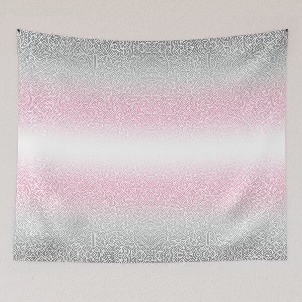 Item preview, Ombré demigirl colours and white swirls doodles designed and sold by savousepate.