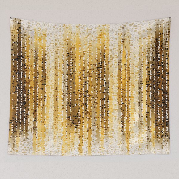 Aperçu de l'œuvre Vertical stripes, mosaic, white, yellow, ochre créée et vendue par Svitac.