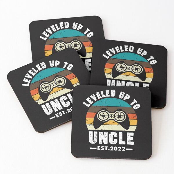 Item preview, leveled up to uncle est 2022 retro gamer design for baby reveal  designed and sold by Majesticoo.