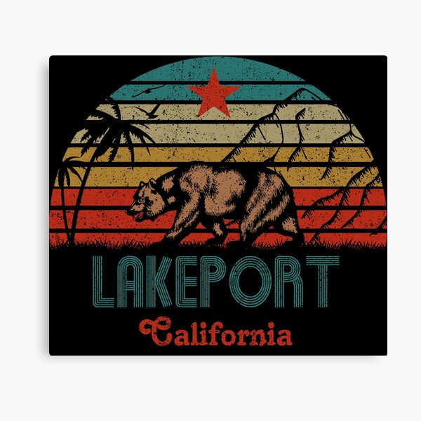 Item preview, Lakeport - California state,retro bear design designed and sold by JakubkoJunak.
