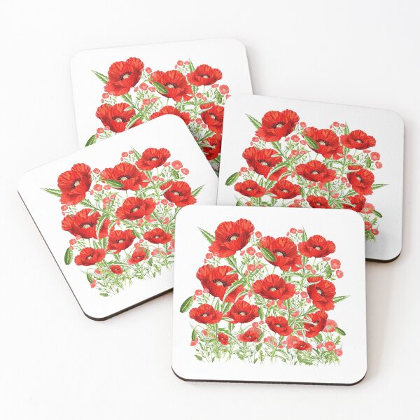 Item preview, Poppy Field, Poppy Floral, Ladies Poppy, Womens Remembrance designed and sold by spherex.