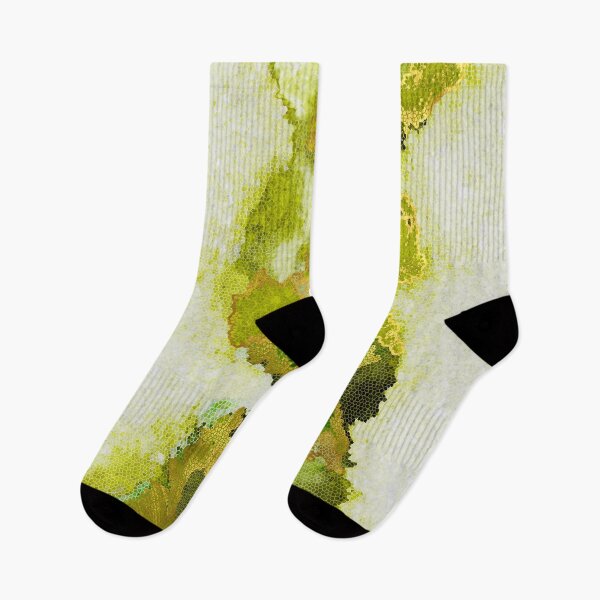 Artikelvorschau, Abstract, painting, vertical fields, white, gold, green entworfen und verkauft von Svitac.