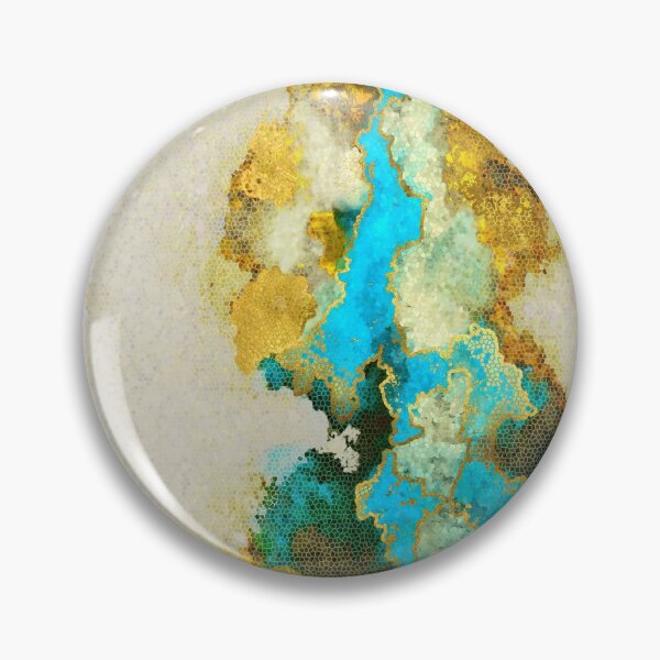 Artikelvorschau, Abstract, painting, vertical fields, white, gold, teal entworfen und verkauft von Svitac.