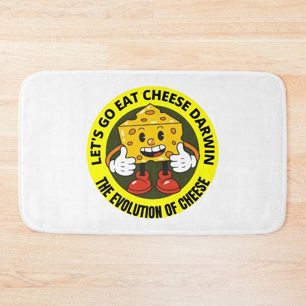 Item preview, Let's Go Eat Cheese Darwin Funny The Evolution Of Cheese Round Sticker designed and sold by RGRamsey.