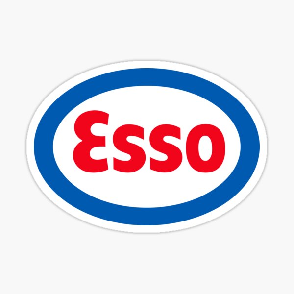2x stickers 90mm x 60mm ESSO Classic Motor Racing Stickers 