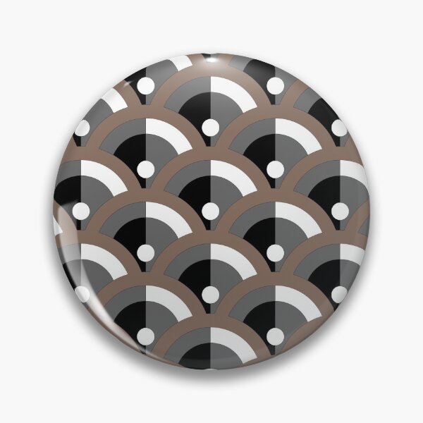 Item preview, Brown Gray Black and White Scallop Dot Pattern Pairs DE 2022 Trending Color Wandering Road DE6076 designed and sold by ColorOfTheYears.