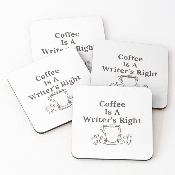 Item preview, Coffee Is A Writer's Right - White Background designed and sold by TheKnightWriter.