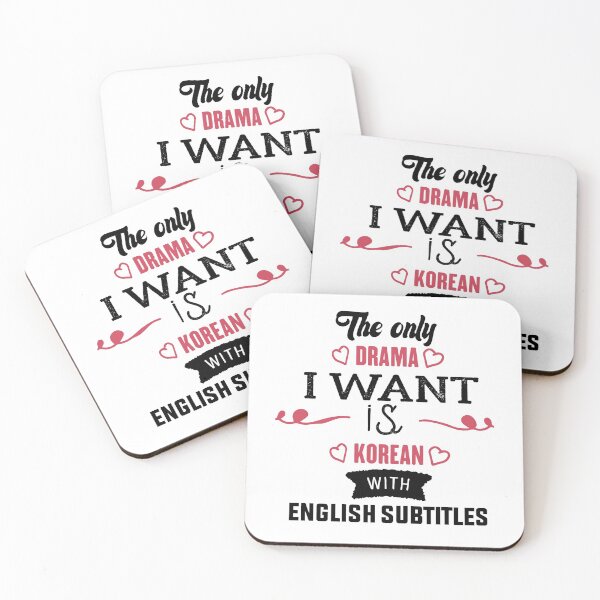 Item preview, The Only Drama I Want Is Korean With English Subtitles -Korean English Subtitles white shirt coran life style designed and sold by RIDA LOUCHACHHA.