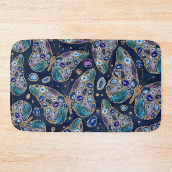 Item preview, Blue and Purple Geodes Butterflies designed and sold by k9printart.