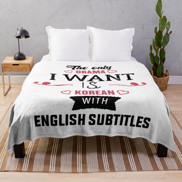 Item preview, The Only Drama I Want Is Korean With English Subtitles -Korean English Subtitles white shirt coran life style designed and sold by RIDA LOUCHACHHA.