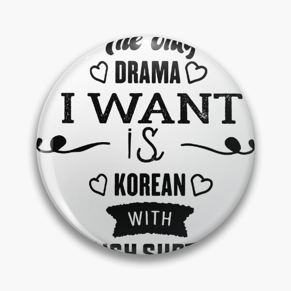Item preview, The Only Drama I Want Is Korean With English Subtitles -Korean English Subtitles black font  coran life style designed and sold by RIDA LOUCHACHHA.